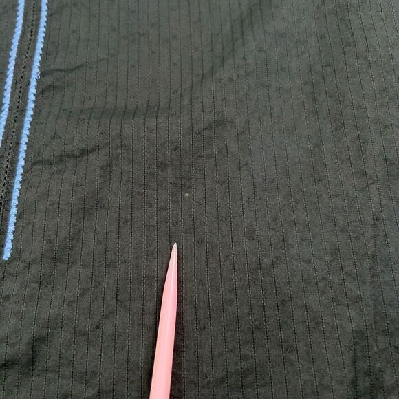 Tommy Bahama Shirt Womens 6 Grey Blue Embroidered Linen Boho Tunic Top Relax - Picture 12 of 16